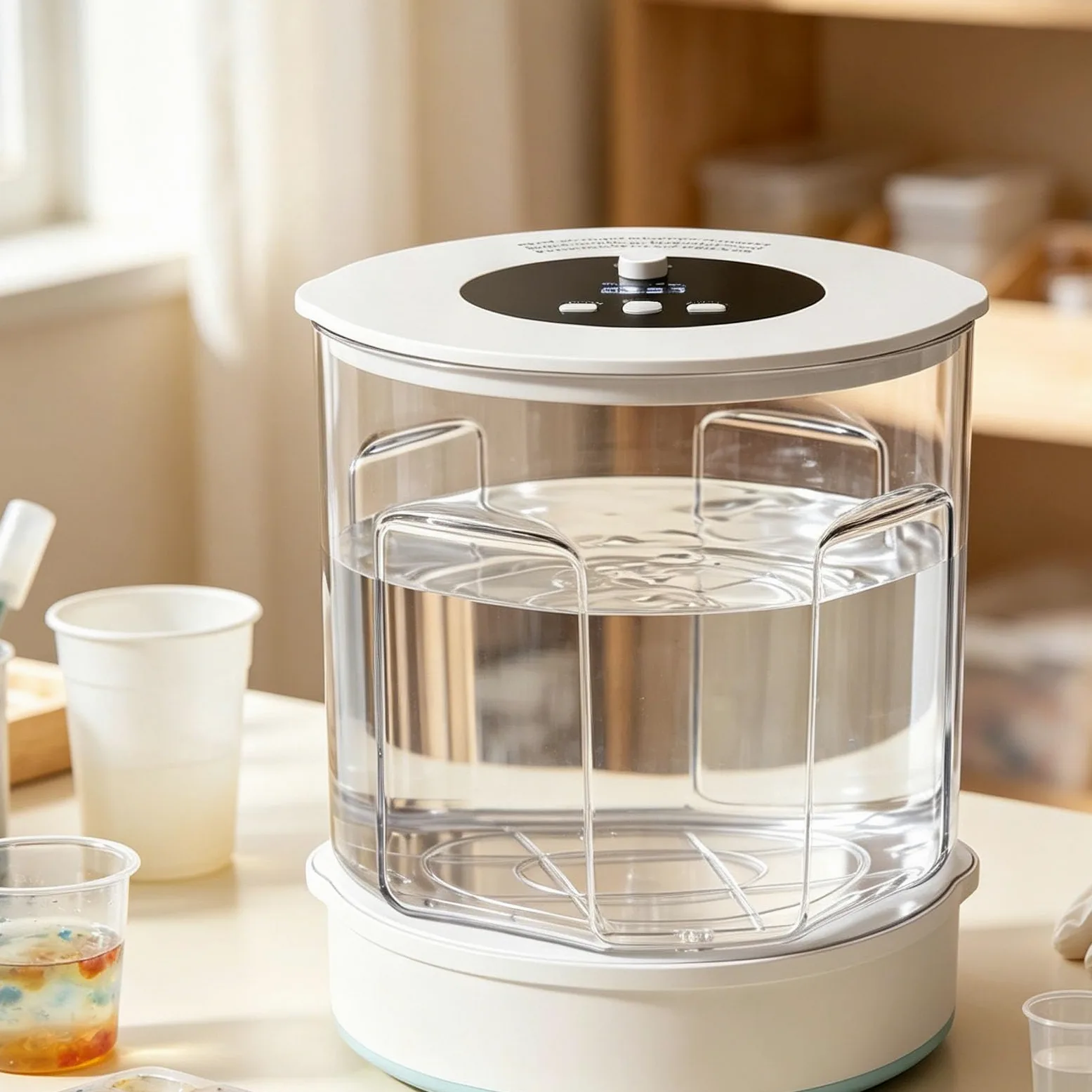 FTVOGUE Removedor de Burbujas de Resina Cámara de Vacío 3L con Presión y Temporizador | Capacidad de 3 litros, vacío de -95 kPa con retención de presión, temporizador ajustable de 3 a 20 minutos, botón de
