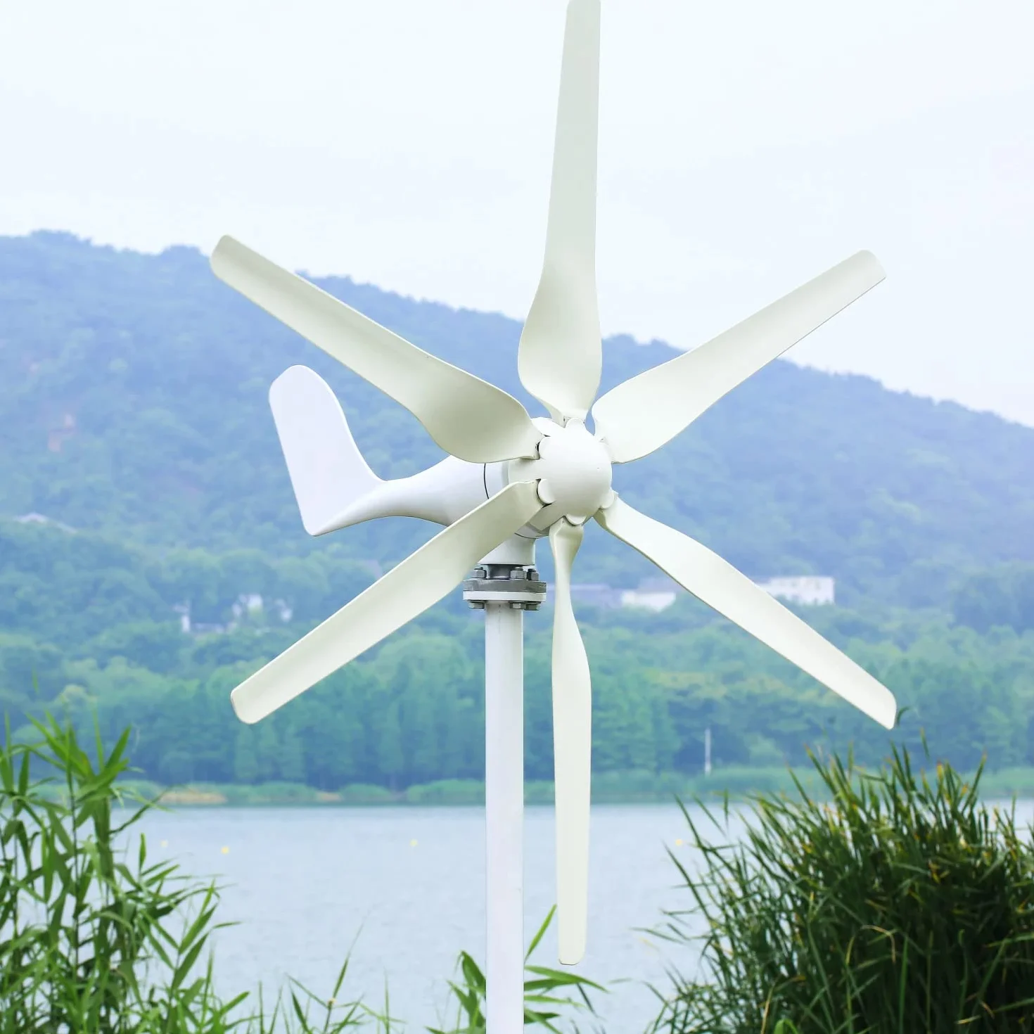 800W Generador de Turbina Eólica, 12V 24V Aerogeneradores 3 palas con mppt Controlador de viento Kit para carga marina doméstica (24, Voltios)