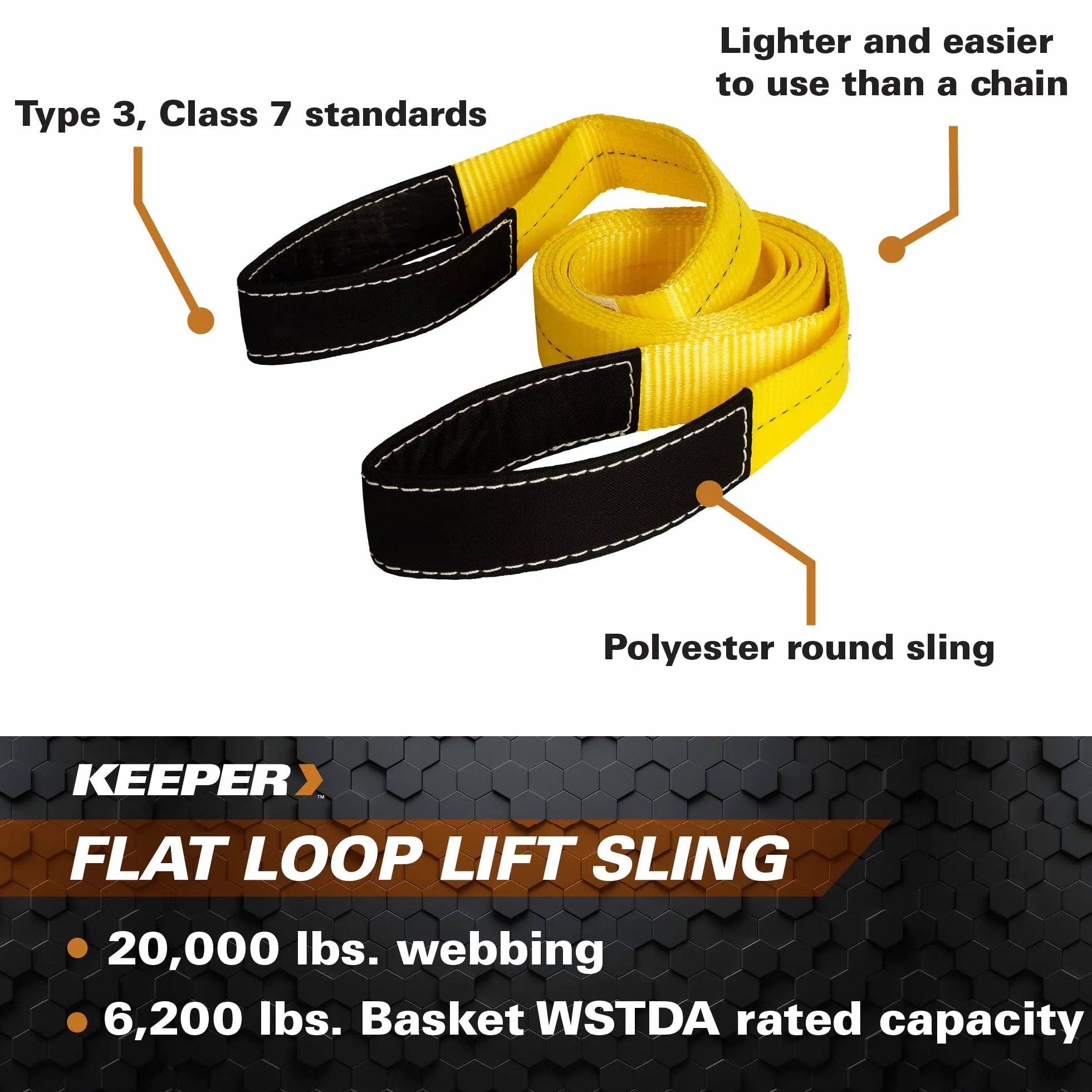 KEEPER 12" x 2" Lift Sling 02616
