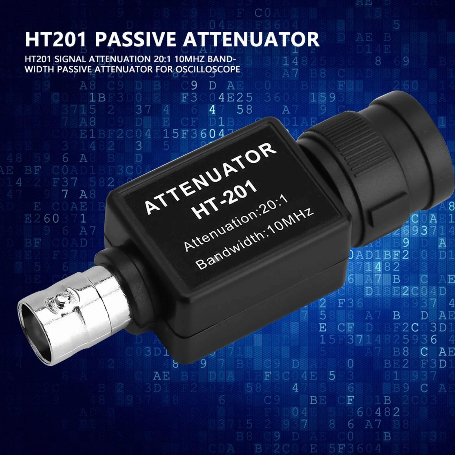 Atenuador Pasivo Hantek 201 20:1 10MHz para Osciloscopio