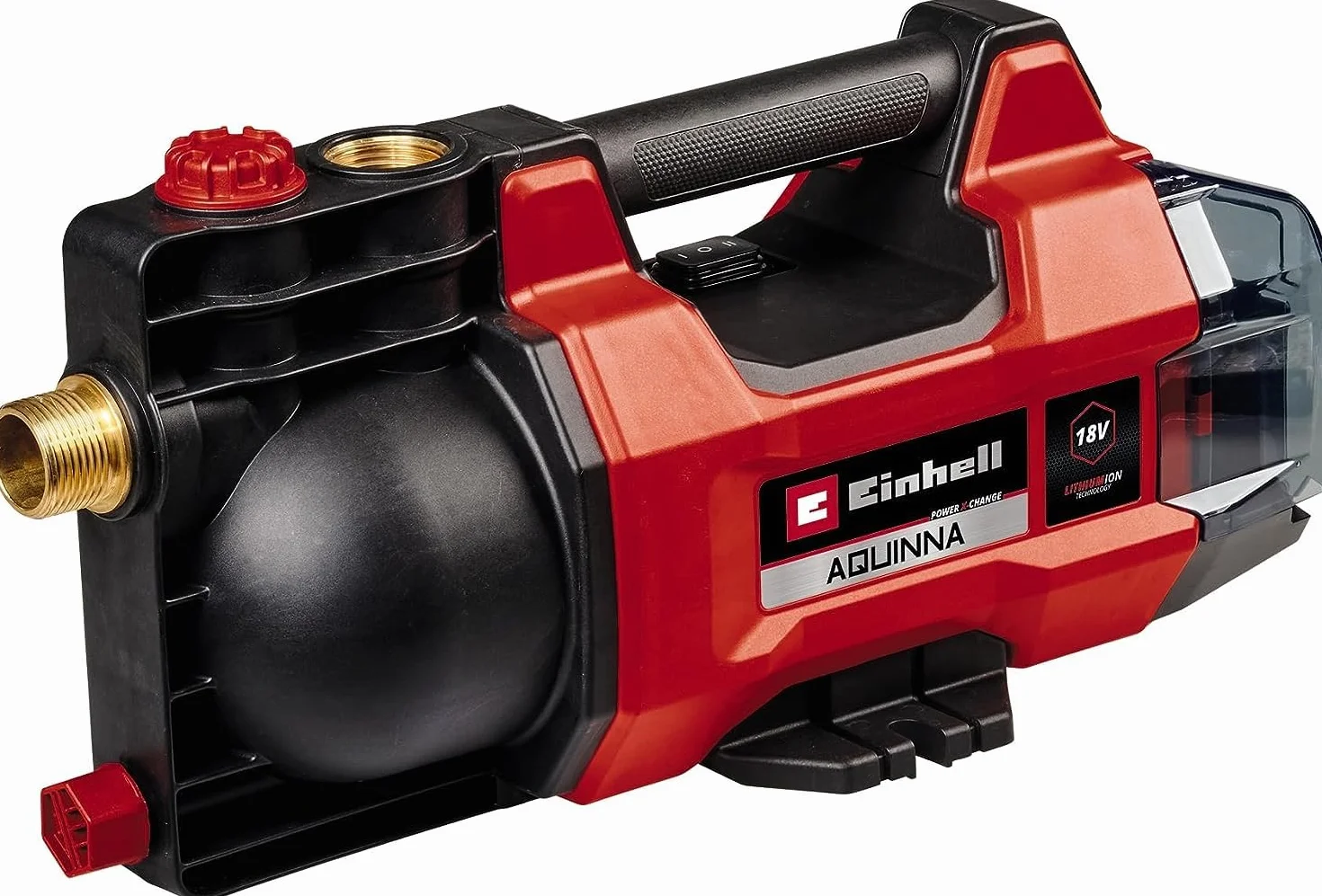 Einhell Bomba de jardín con batería AQUINNA 18/28 Power X-Change (18 V, caudal máx. 2800 l/h, máx. 25 m de altura de impulsión, modo ECO/BOOST, protección contra heladas y sobrecargas, sin batería)