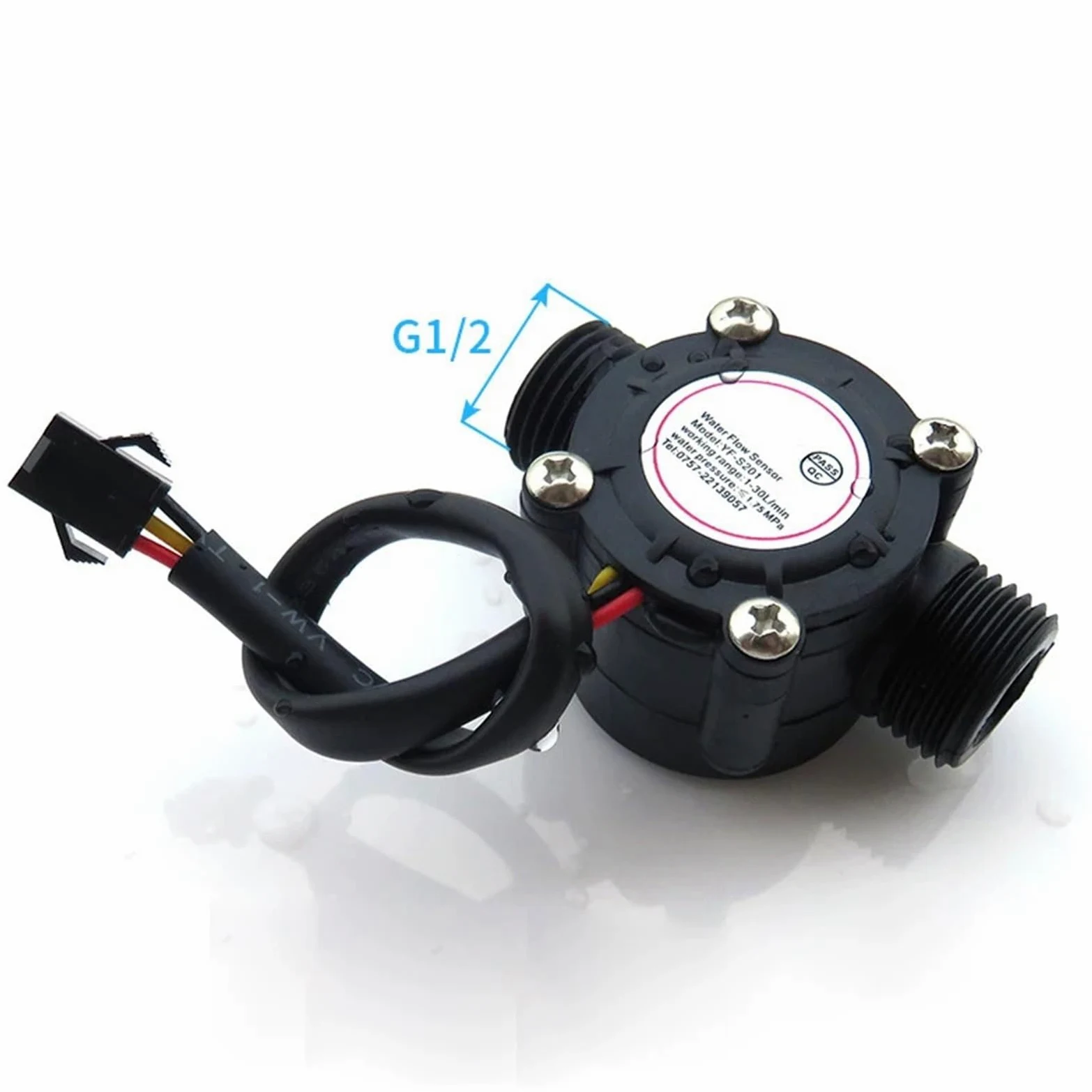 Sensor de flujo de agua de 1/2", 3/4", 1" y 2" CC 5-18 V (1 unidad)(1-1/4")