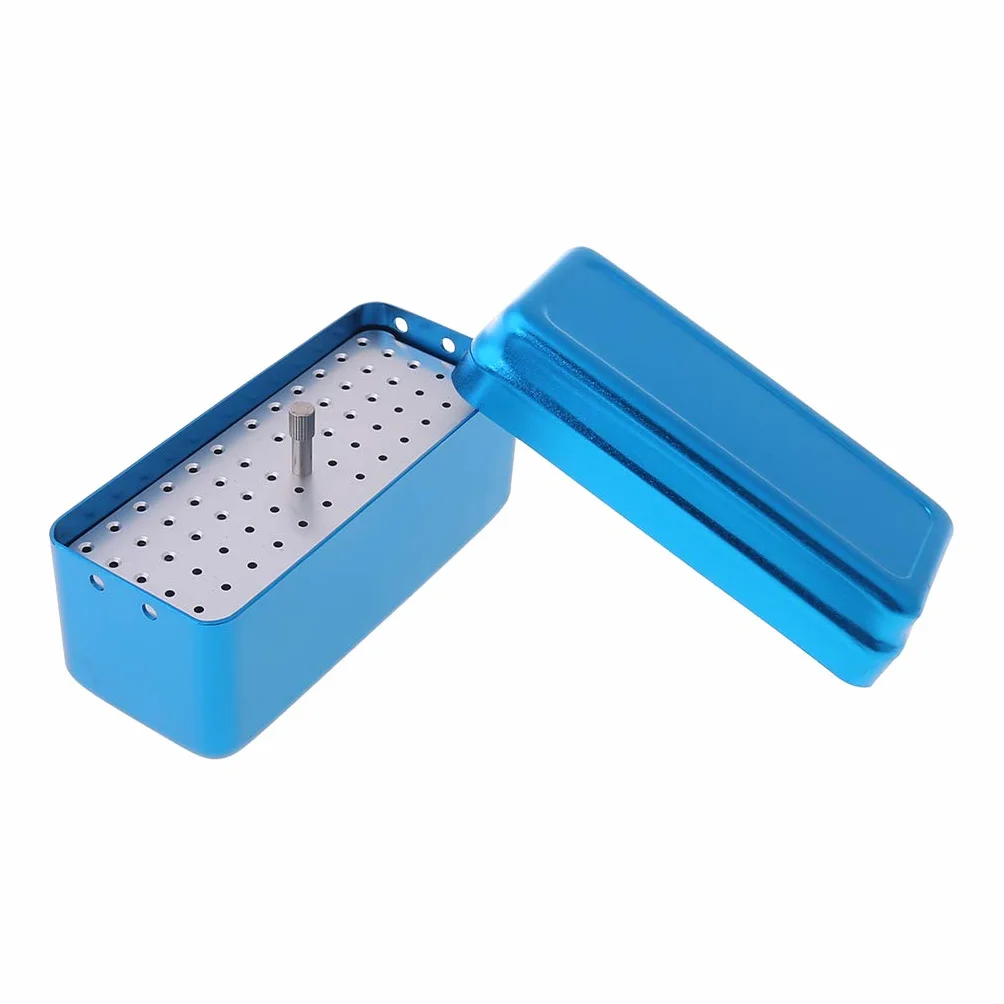 Caja de fresado Dental Aluminio 72 Orificios Estuche Esterilizador Autoclave