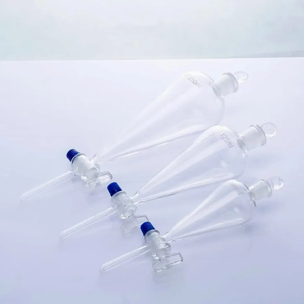 Equipos y suministros de laboratorio Embudo de decantación 1000 ml en forma pera con tapón vidrio esmerilado y llave paso. Equipo laboratorio