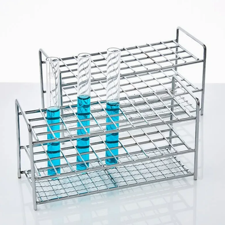 1Pcs Stainless Steel 40 Holes Or 50 Holes Wire Test Tube Rack Centritube Tube Holder For 13/16/17/19/21/26/30/32mm Test Tube (Size : 30mm 40holes)