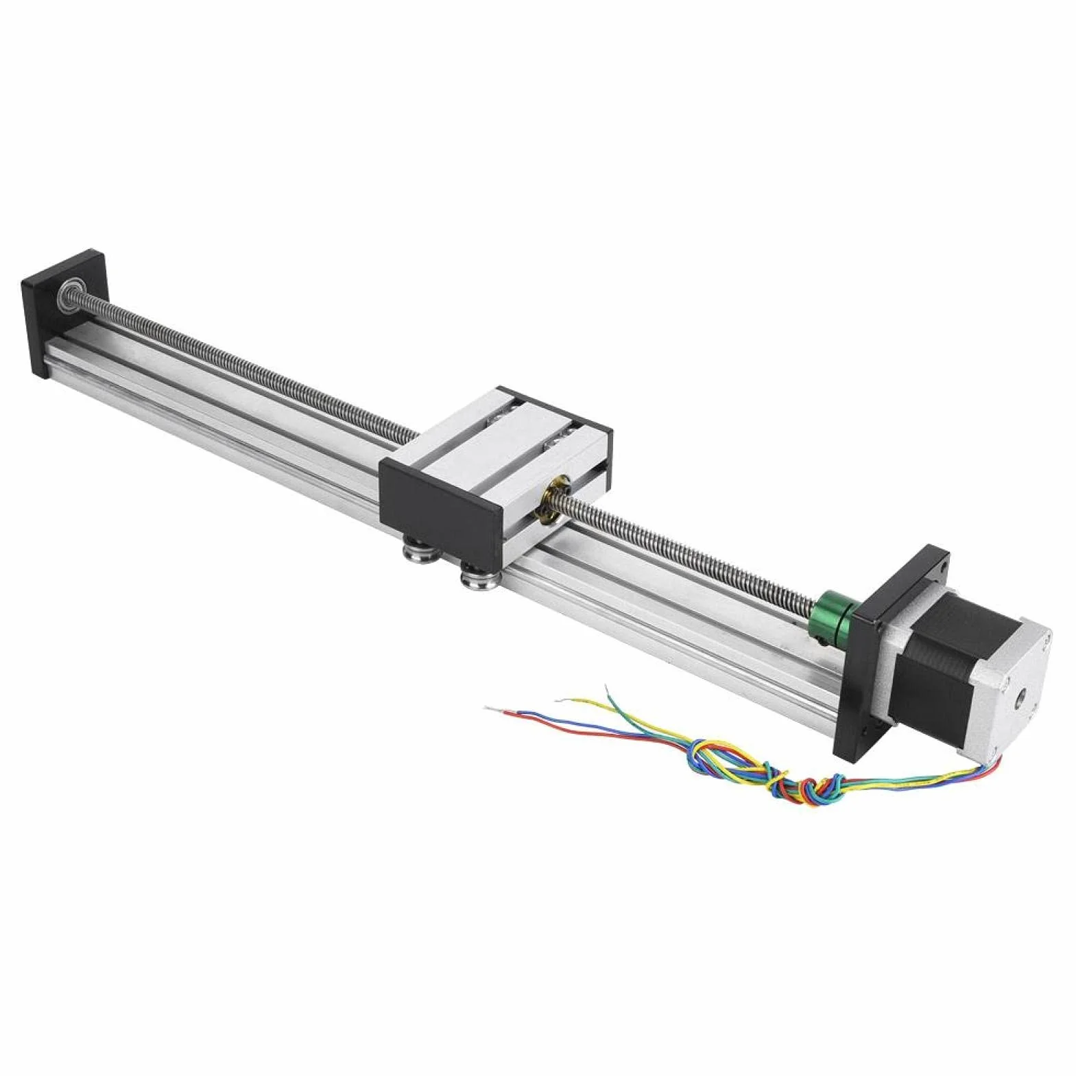 Riel guía de husillo de bolas, motor paso a paso Nema17, mesa deslizante de actuador de etapa larga con husillo de bolas 0808 + motor paso a paso Nema17 42(400mm Stroke)