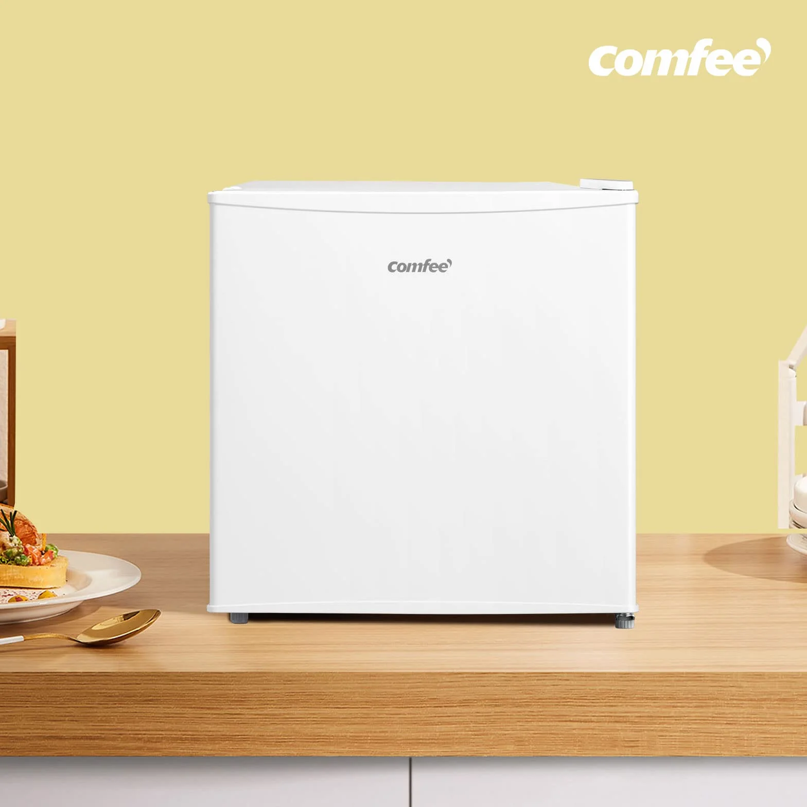 COMFEE' RCU40WH2(E) Mini Congelador 31L, Puerta Reversible, 4 Estrellas, Silencioso, Blanco
