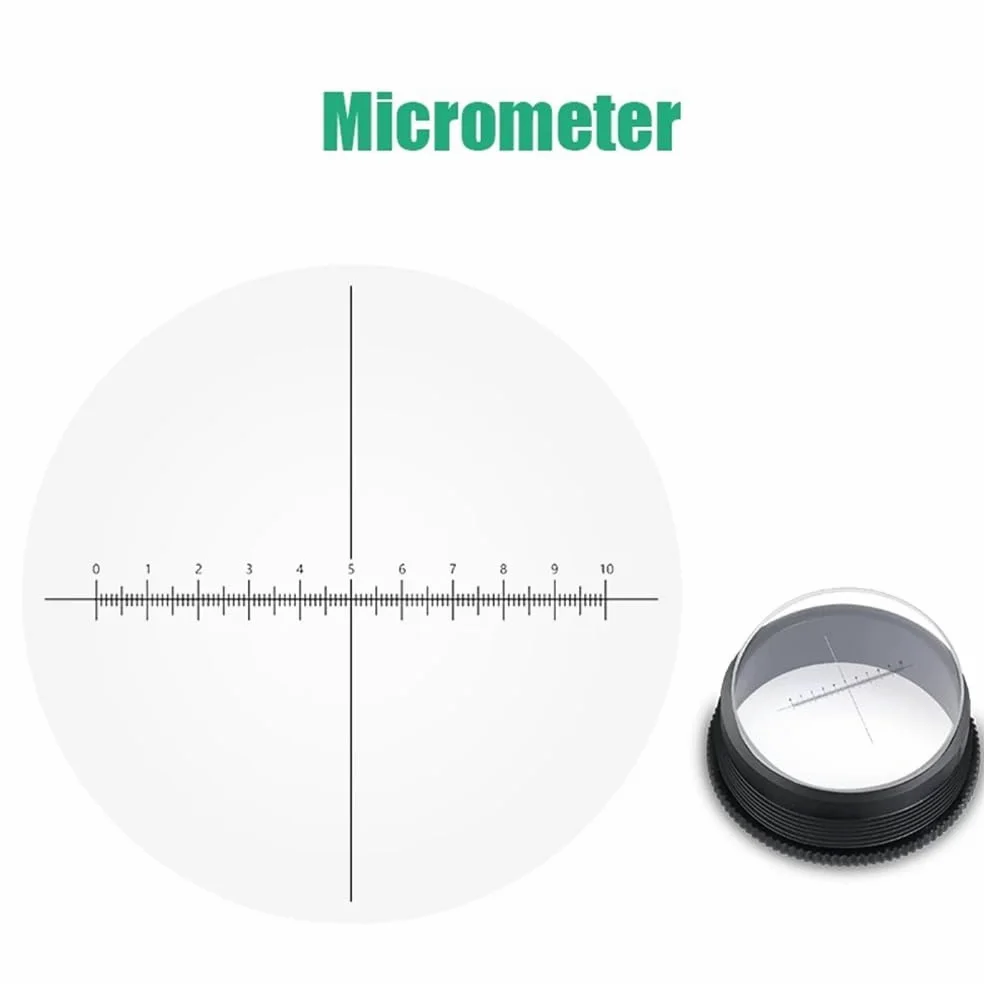 Microscopio estéreo WF30X de 1 pieza con retícula, punto de ojo alto, micrómetro de gran angular, ocular (campo de visión de 9mm, tamaño de montaje de 30MM) Accesorios para microscopios de laboratorio