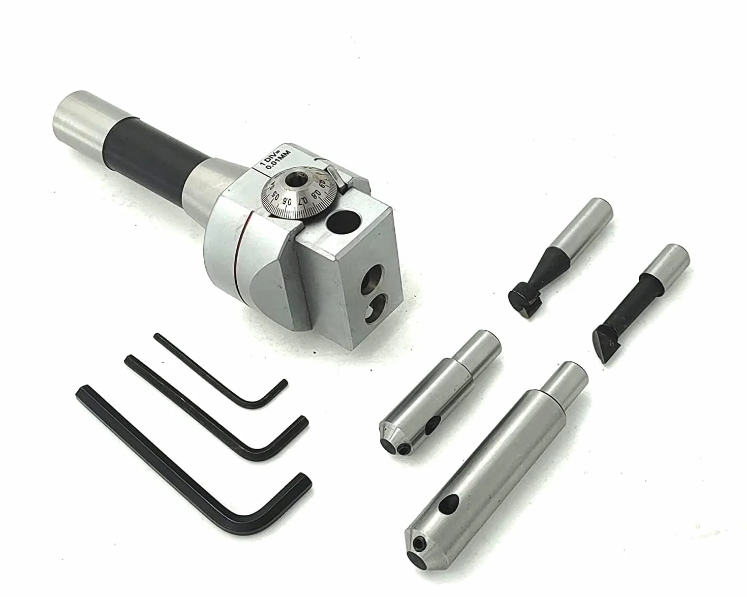 A.D. International - Cabezal de mandrinar de 62 mm de diámetro para torno, fresadora, fresadoras, herramienta soldada de carburo (Morse Taper MT3 (M12 x 1,75 barra de tracción))