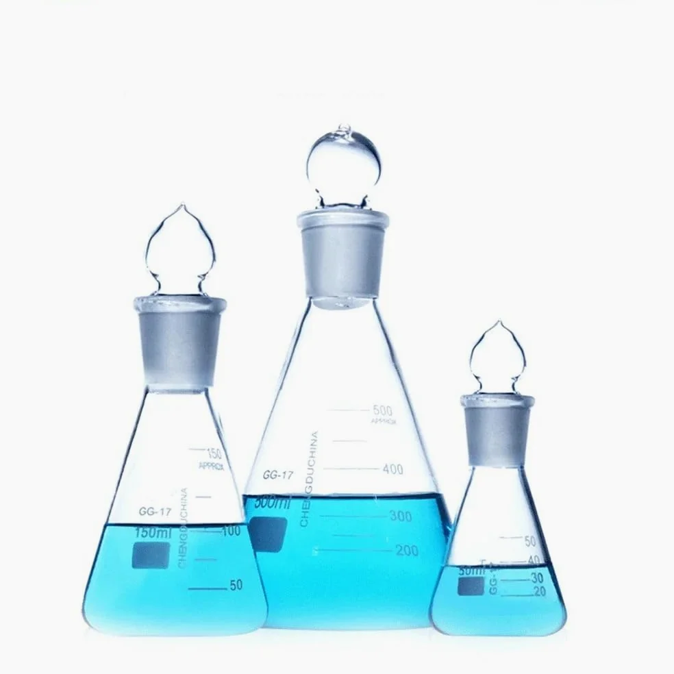 Matraz Erlenmeyer Graduado de Borosilicato, Matraz cónico triangular de borosilicato 3,3 mm con tapón de boca de 19/26, 24/32 y 29/32 de 25 a 1000 ml. Cristalería de laboratorio.(1000ml 29-32)