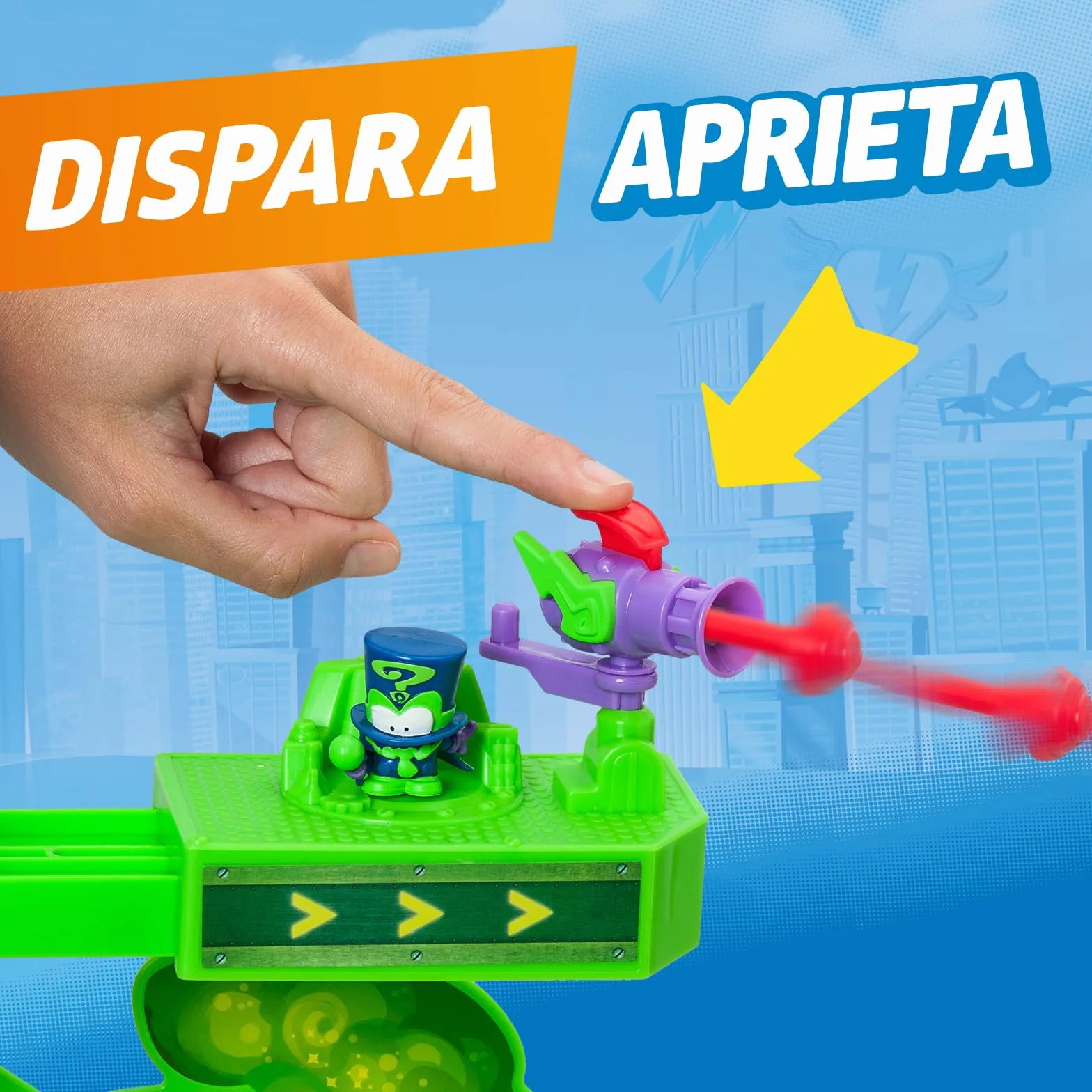 SUPERTHINGS KAZOOM Power Enigma Tower Torre de Enigma Serie TV Contiene 1 Torre 1 Exclusivo 1 Aeronave 1 Prisión 1 Catapulta 1 Disparador 3 Proyectiles