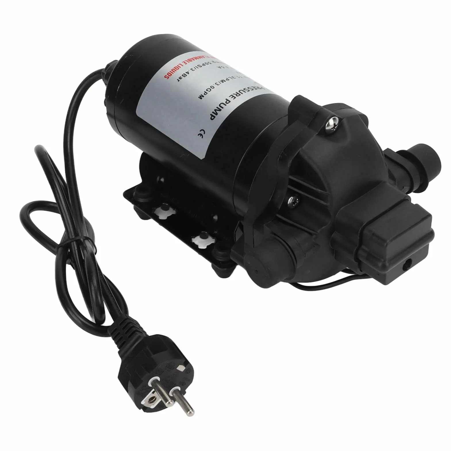 Bomba De Agua De Diafragma 11.3LPM 50PSI Autocebante Para Lavado De Autos Barcos RV Y Sistemas Solares Con Motor De Cobre Y Control De Presión Automático