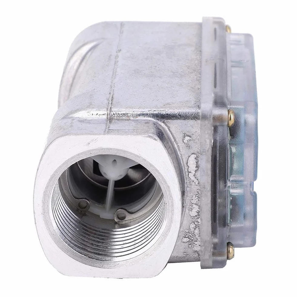 Jadeshay Medidor de Flujo 1" NPT 15-120L Turbina Combustible Diesel Alta Precisión Rosca Gasoil Pantalla Digital