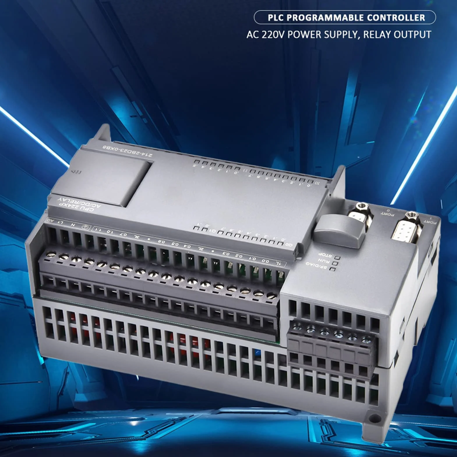 PLC S7-200 CPU224XP con E/A Digital y Salida de Retransmisión, Compatible con 6ES7 214-2BD23-0XB8, Ideal para los Sistemas de Automatización y Control Equipos