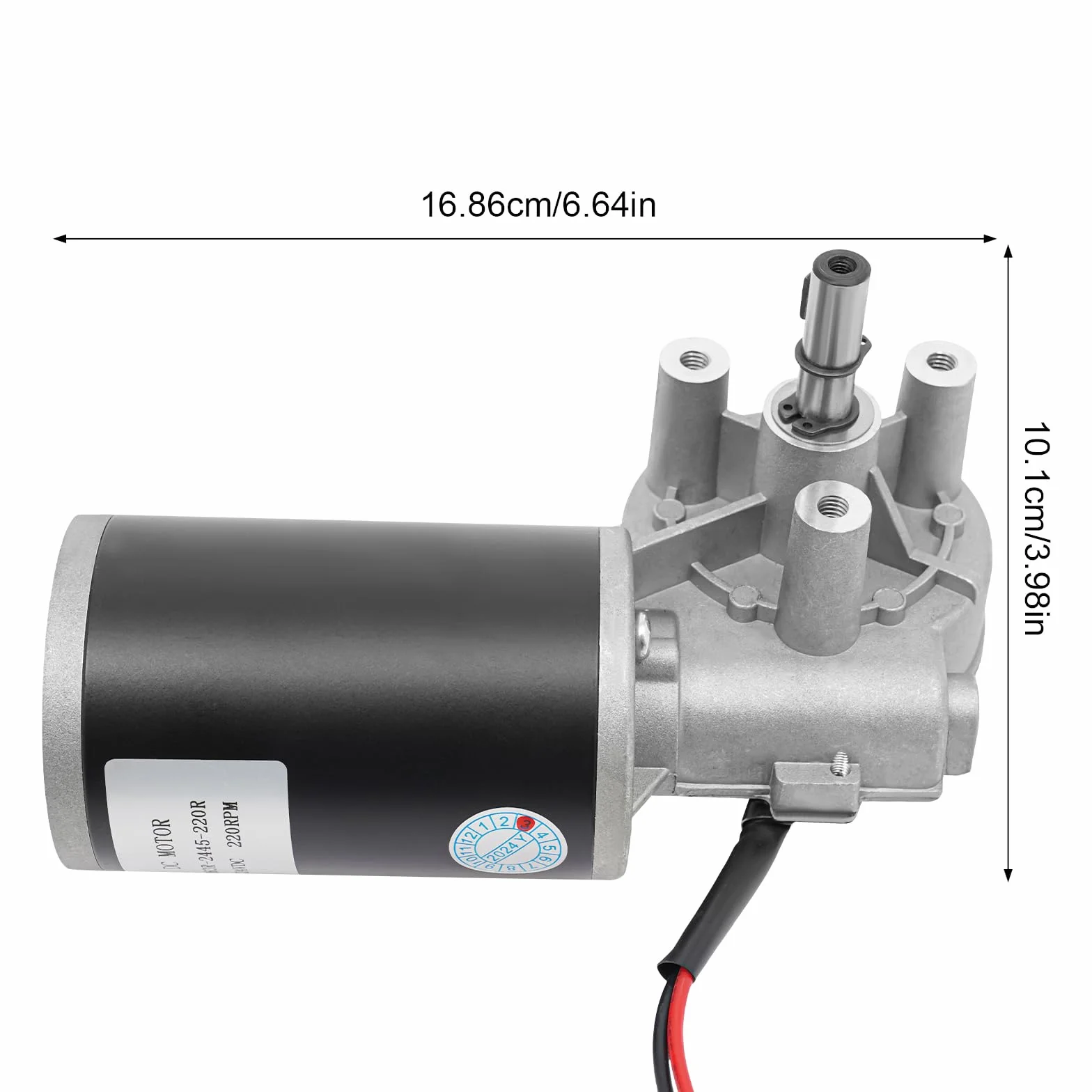 Motor de engranaje de 24 V CC, 45 W, alto par, limpiaparabrisas, engranaje síncrono eléctrico