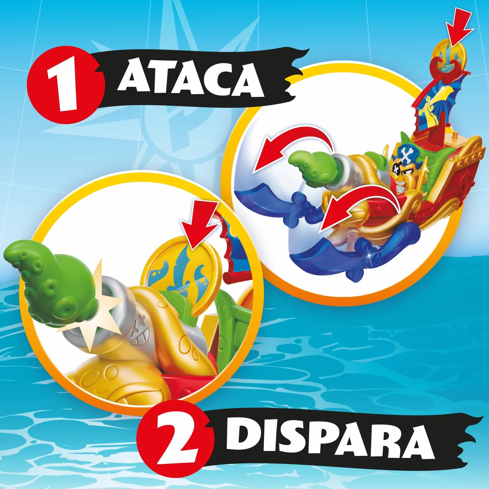 PIRATIX Adventure World Octo Fury Barco Pirata Pulpo con Poderes Ocultos