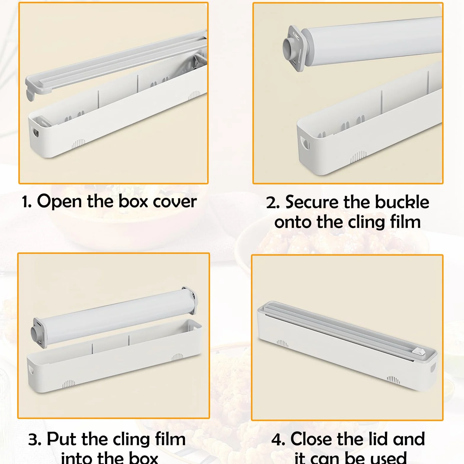 Dispensador de Film y Papel de Aluminio, Cortador de Cocina, Rellenable