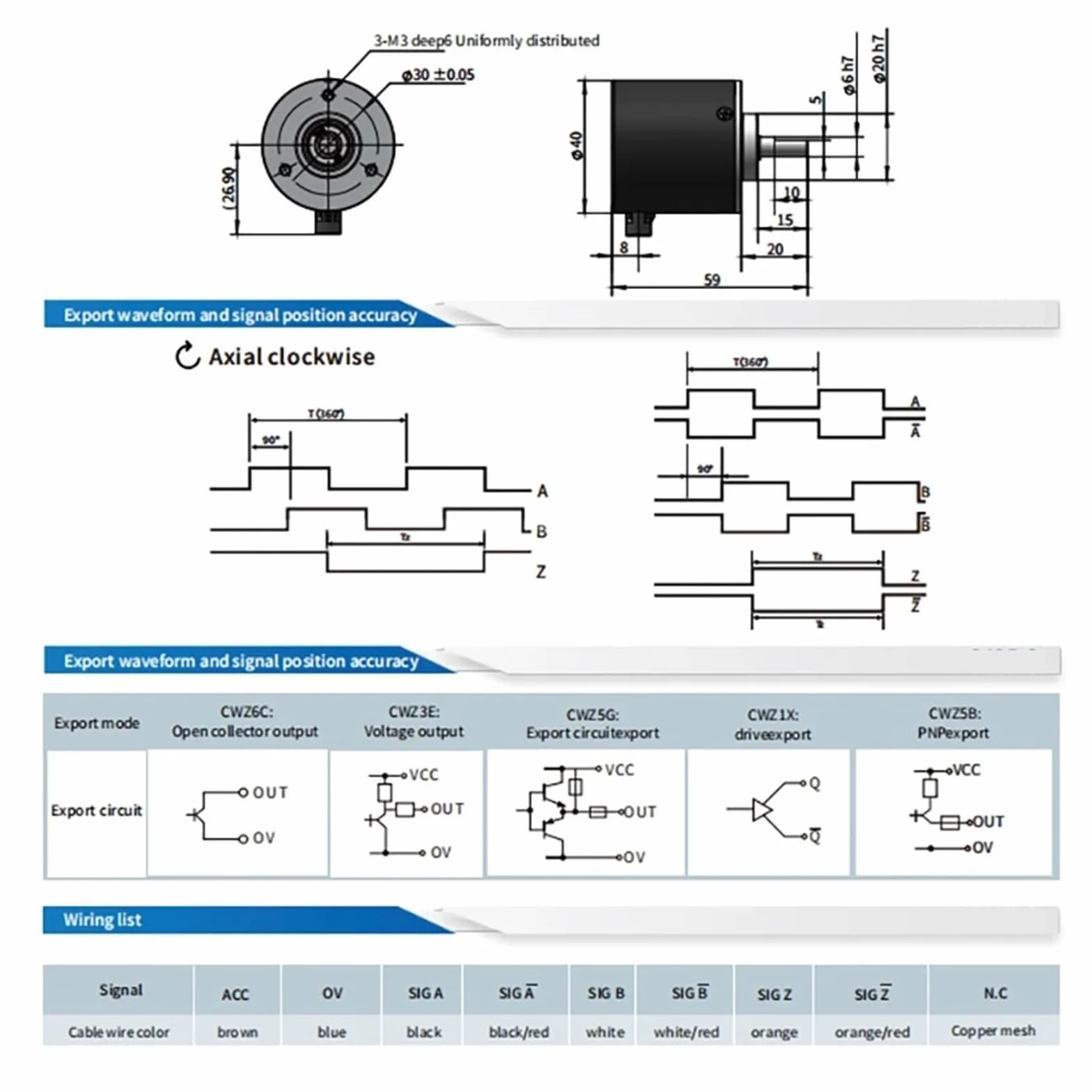 Codificador rotatorio E6B2 CWZ5B 20 25 40 50 60 80 90 100 200 3600 5000pr 5-24 VCC(E6B2-CWZ5B-50pr)