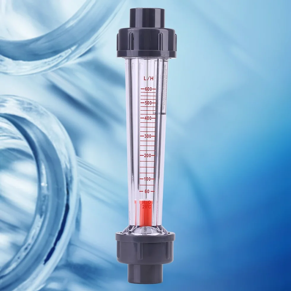 Akozon Rotameter Agua Líquida Medidor Flujo LZS-15 60-600L/H