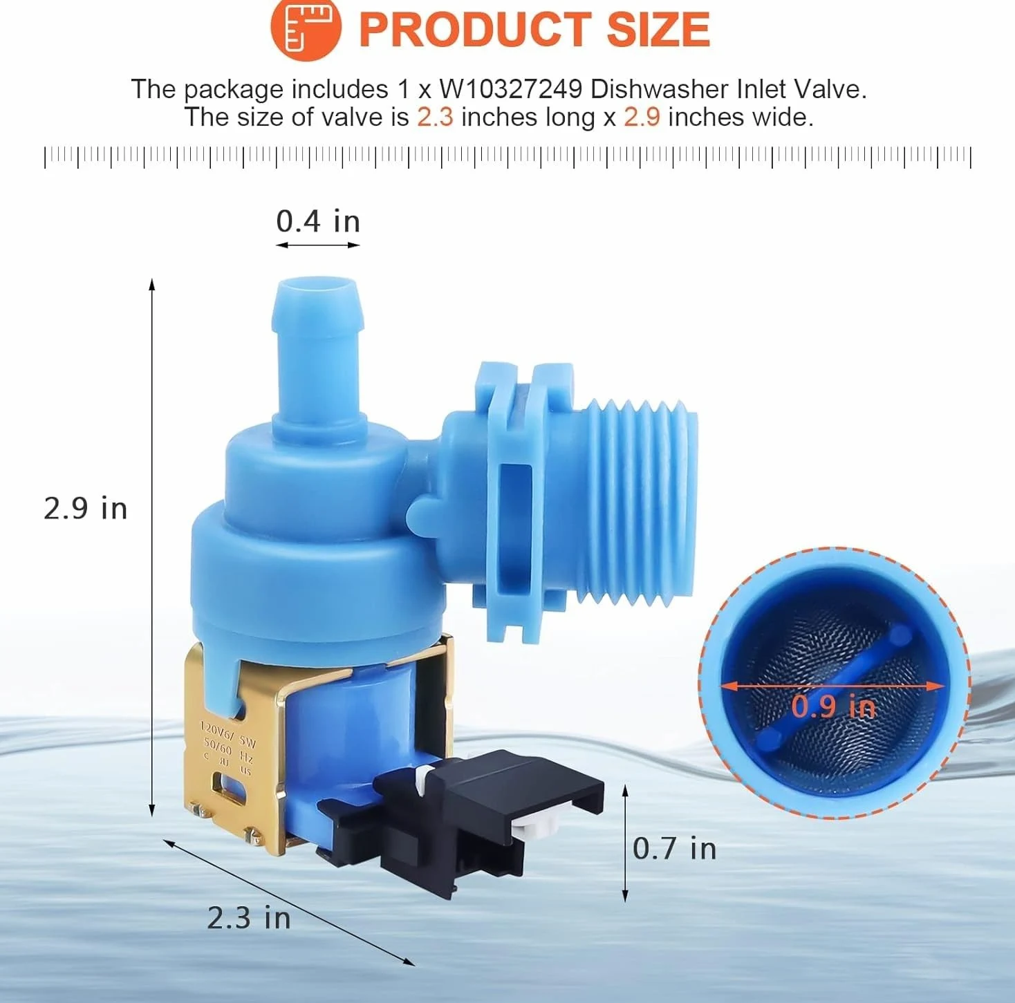Válvula de entrada de agua para lavavajillas e inodoro – Válvula de flotador ajustable Ballcock – Diseño de prevención de fugas, rosca estándar del Reino Unido