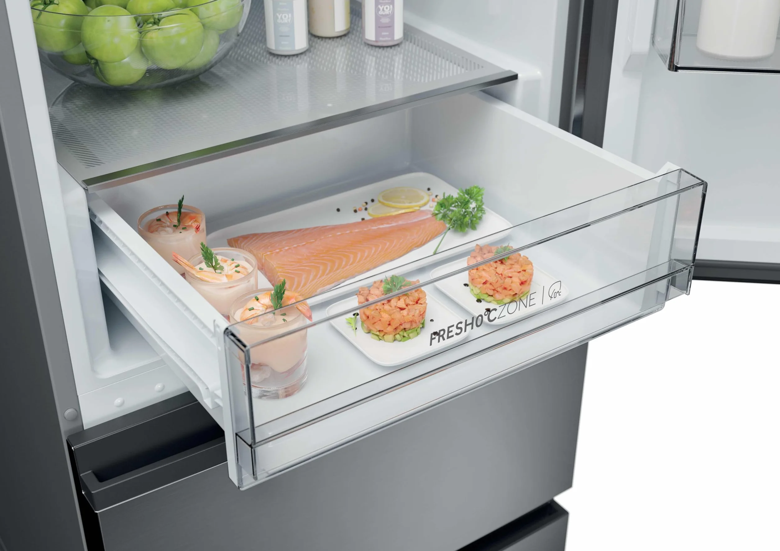 Haier Frigorífico Combi 360L Total No Frost Motor Inverter 60cm Inox