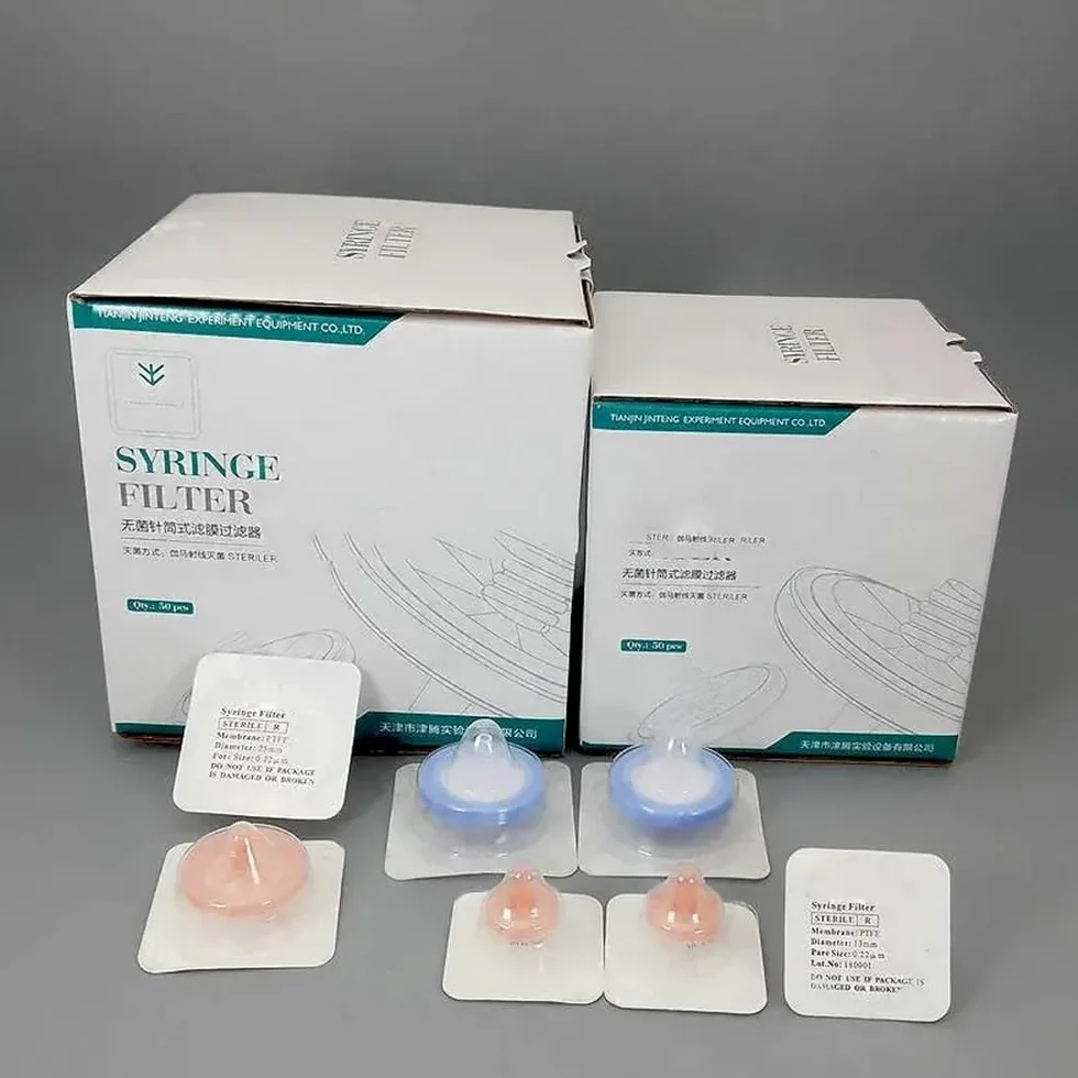 Cristalería de Laboratorio Lote de 50 unidades de membranas de nailon/PES/PTFE con apertura de 0,22 um/0,45 um y filtros de 13/25/33 mm.(25mm 0.45um Nylon)