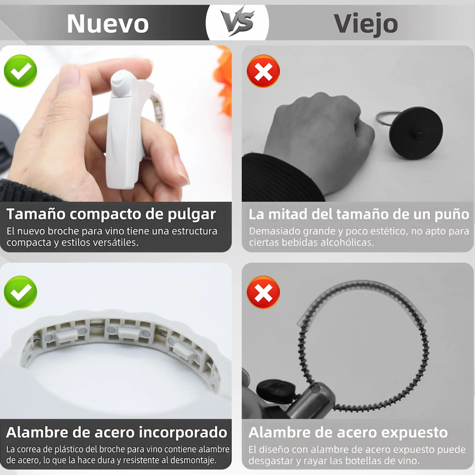 Etiquetas de Seguridad AM 58kHz para Botellas, Cerradura Antirrobo Reutilizable, Protección EAS 50 unidades