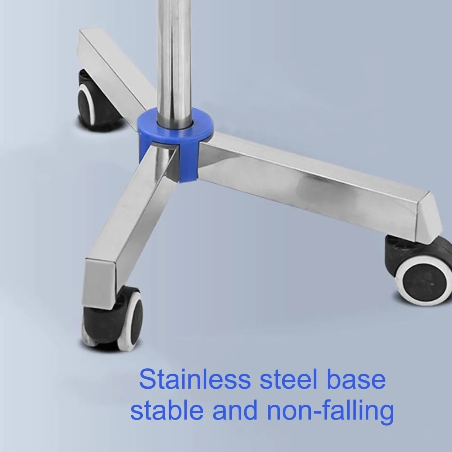 Soporte Porta Portasueros médico con ruedas, soporte intravenoso de altura ajustable de acero inoxidable con bandeja y ganchos for el hogar hospitalario portatil