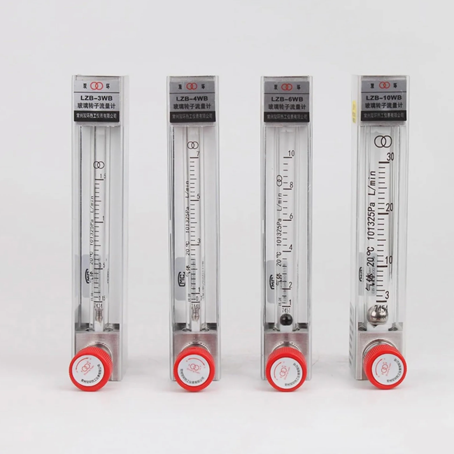 Medidor de caudal de aire y gas de panel LZB rotámetro con válvula de control(Liquid,0.1-1LPM)