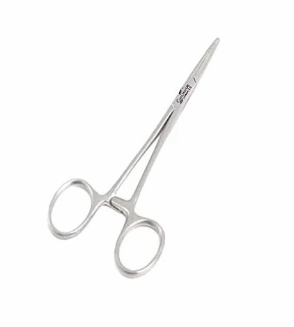Pinzas hemostáticas para mosquitos de acero inoxidable 12,5 cm rectas curvas para mascotas