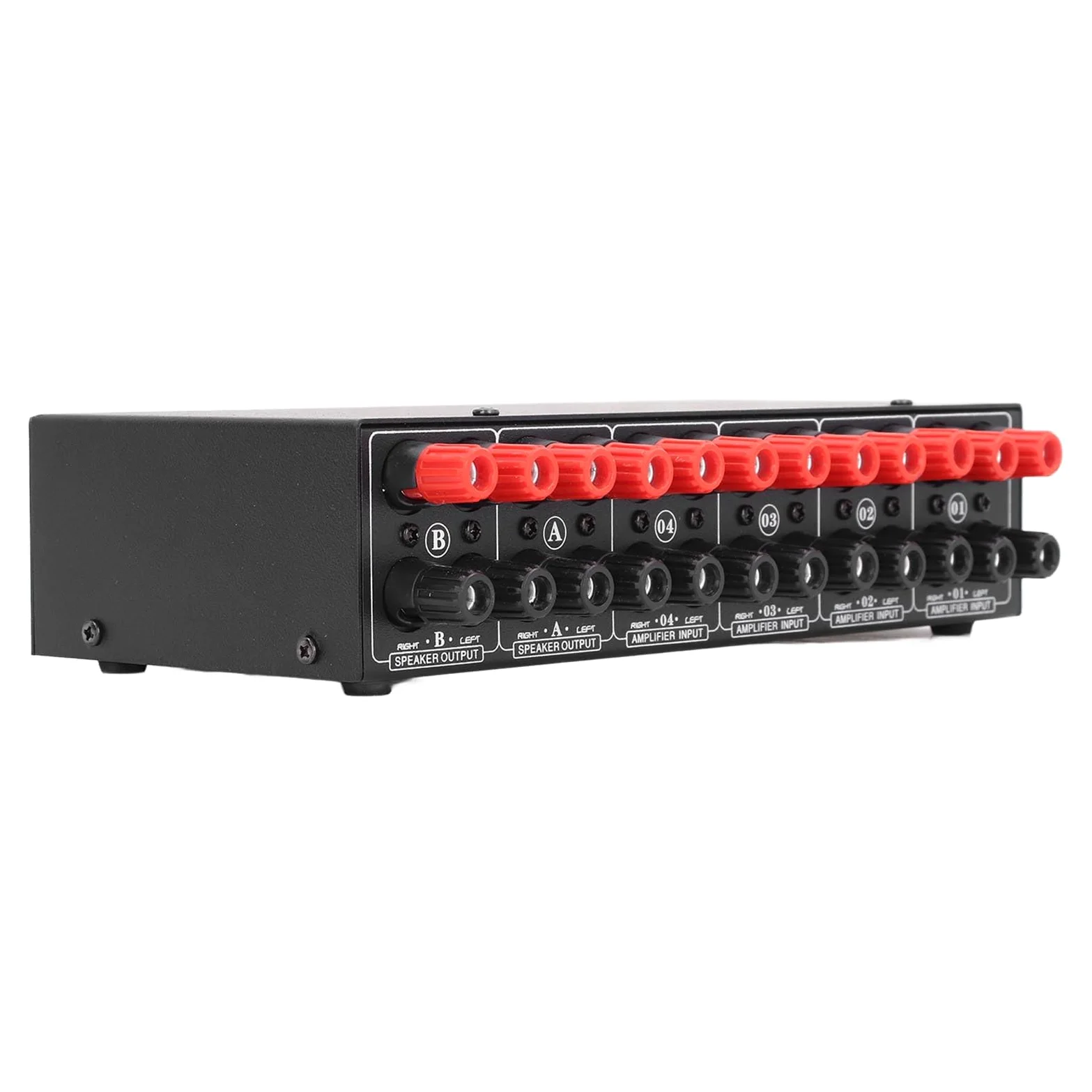 Dioche Selector Interruptor Selector Pasivo de 2 Vías - 4 Entradas de Amplificador y 2 Salidas de Altavoz - Control Manual Sencillo para Conmutación Estable - Capacidad de Potencia de hasta 300 W -