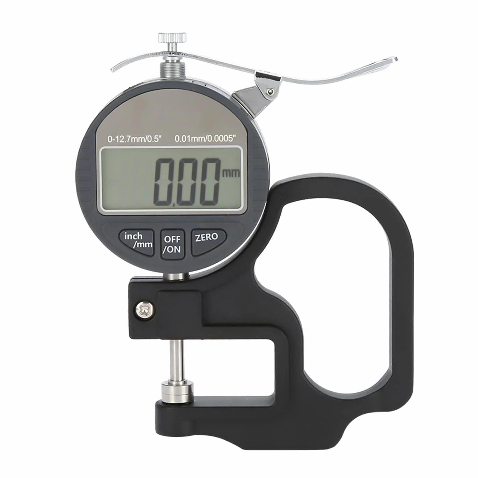 Medidor de Espesor con Pantalla Digital de 3 Piezas, Herramienta de Medición de Medidor de Espesor de Tela de Cuero de Papel, Rango de Medición de 0 a 12,7 Mm, Precisión de 0,01 Mm