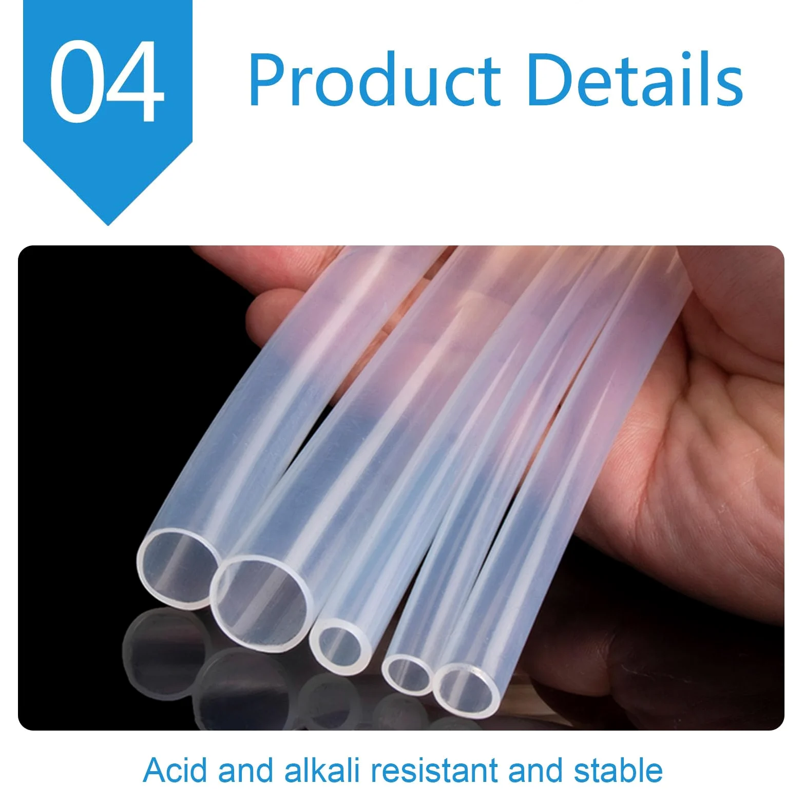 ApuaVireo&Co Tubo de PTFE transparente de teflón for tuberías industriales, diámetro interior de 19 mm, longitud de 5 metros.(OD：23mm)