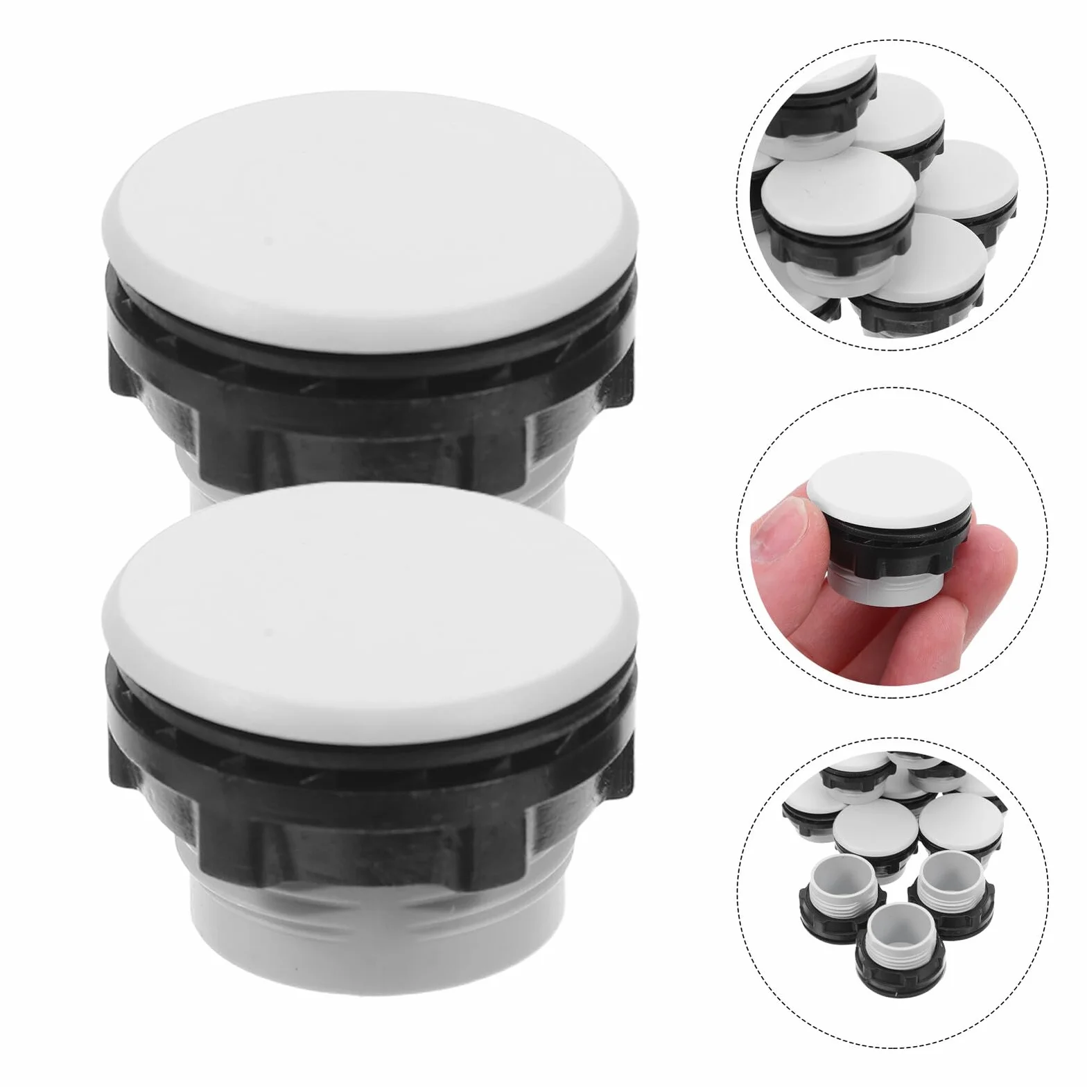 Veemoon Tapones para Panel Eléctrico 22mm Gris, Protector Botón Pulsador Plástico, 50 Unidades