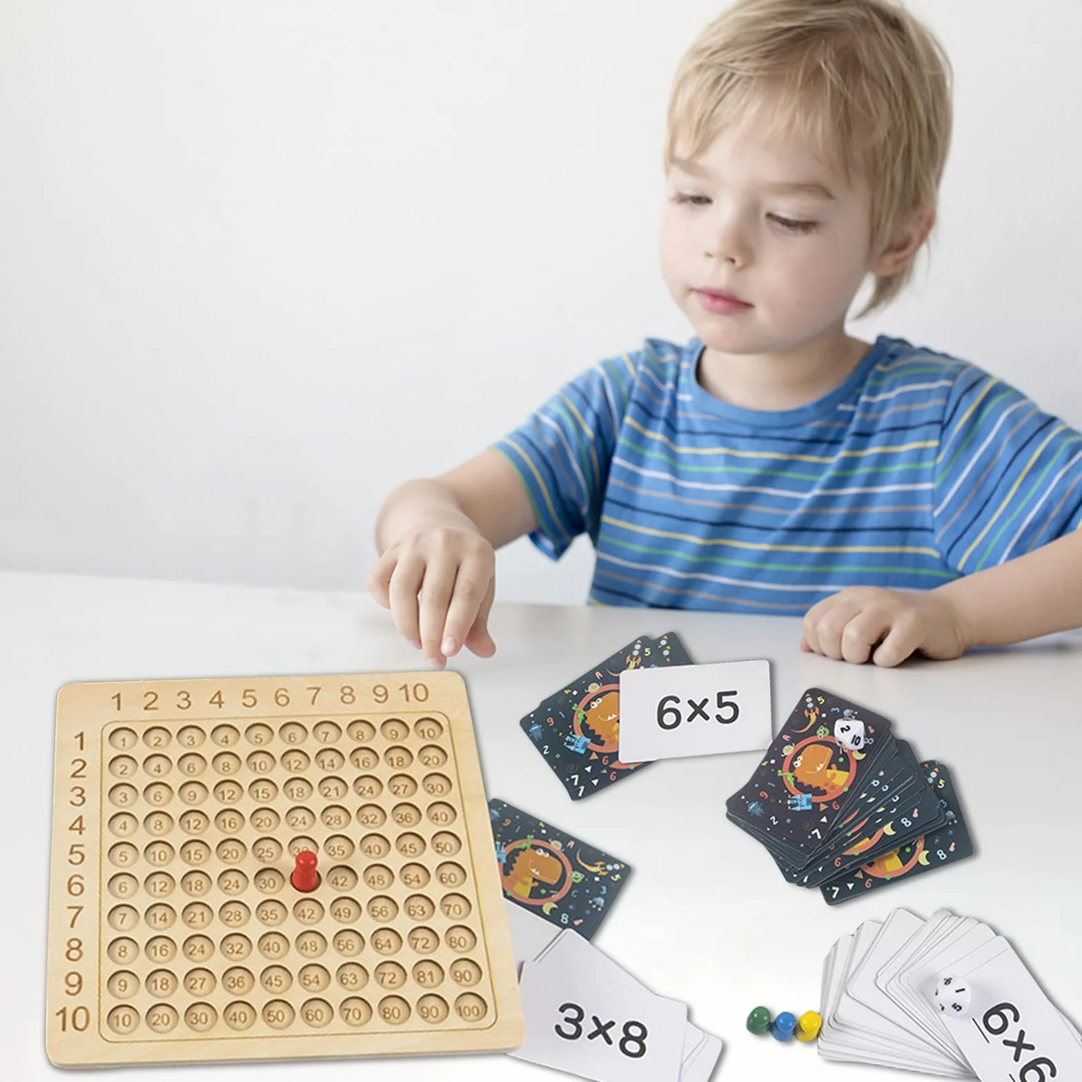Tablero de Multiplicación Montessori de Madera para Niños