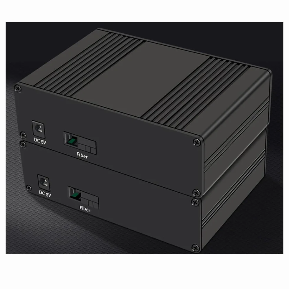 Extensor de Fibra óPtica de Audio XLR de 4 Canales a TravéS de Fibra óPtica SC hasta 20 Km Extensor de Audio Balanceado XLR Enchufe de la UE