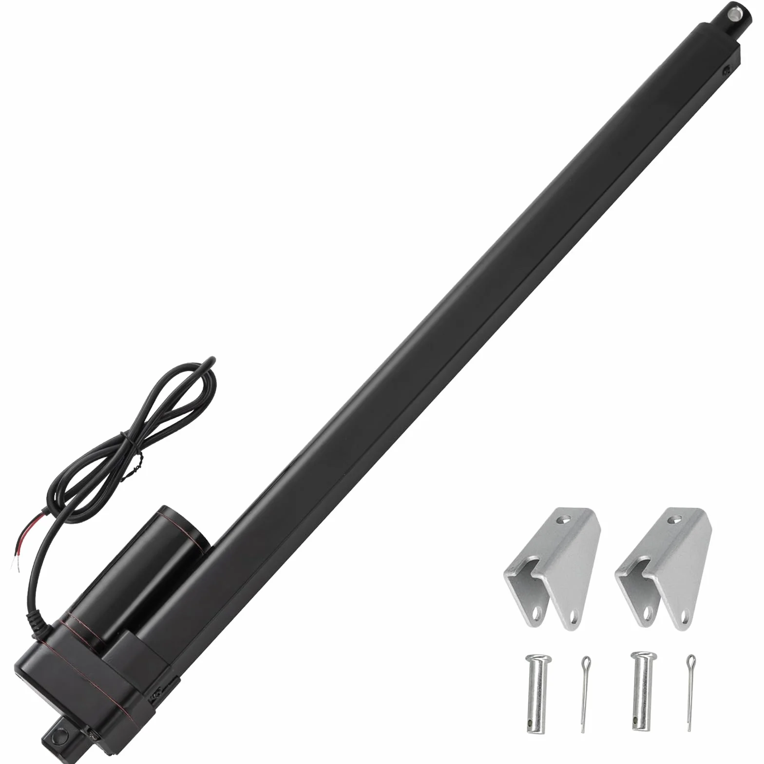 Actuador lineal de 12 V, 2000 N, 550 mm, longitud de carrera IP65, resistente al agua, 8 mm/s, actuador lineal, motor lineal con soportes de montaje, para abridor de puertas, rastreador solar