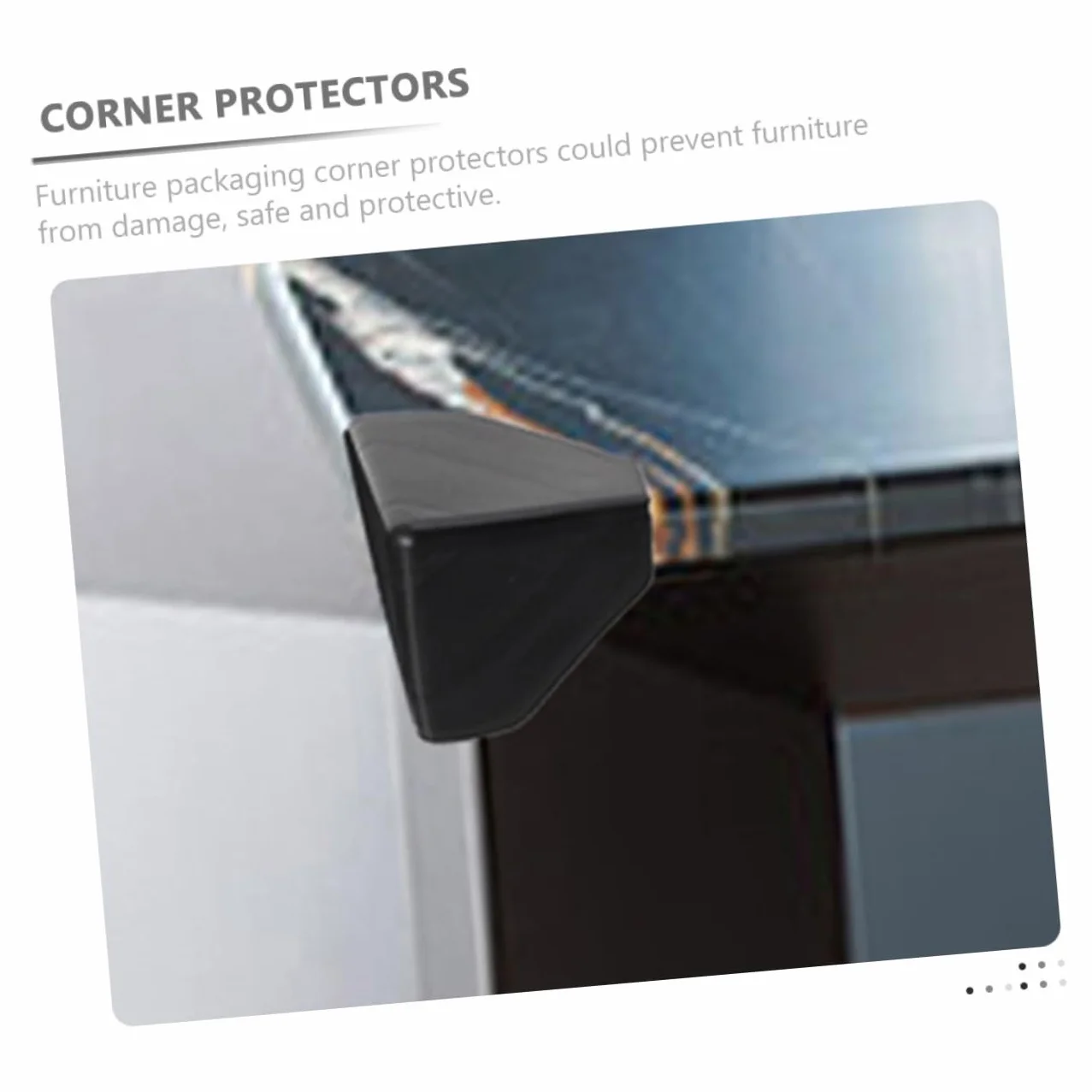 PRETYZOOM Protectores de Esquinas de Plástico Negro 100 Piezas para Cajas y Muebles