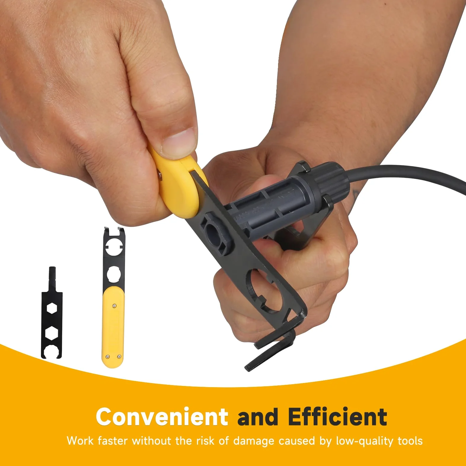 Herramienta de desconexión universal MC4, herramienta MC4 de metal con llave 6 en 1, herramienta de conector solar eficiente para montaje y desmontaje de conectores fotovoltaicos