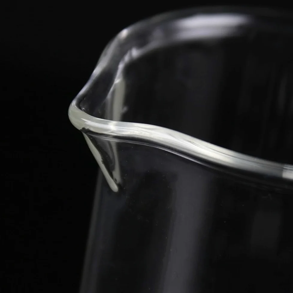 Vaso de vidrio graduado, medidas de borosilicato para líquido, taza medidora de laboratorio