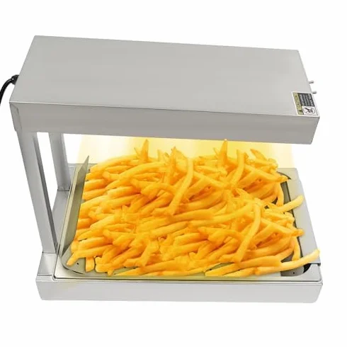 Calentador de patatas fritas 750 W acero inoxidable profesional eléctrico