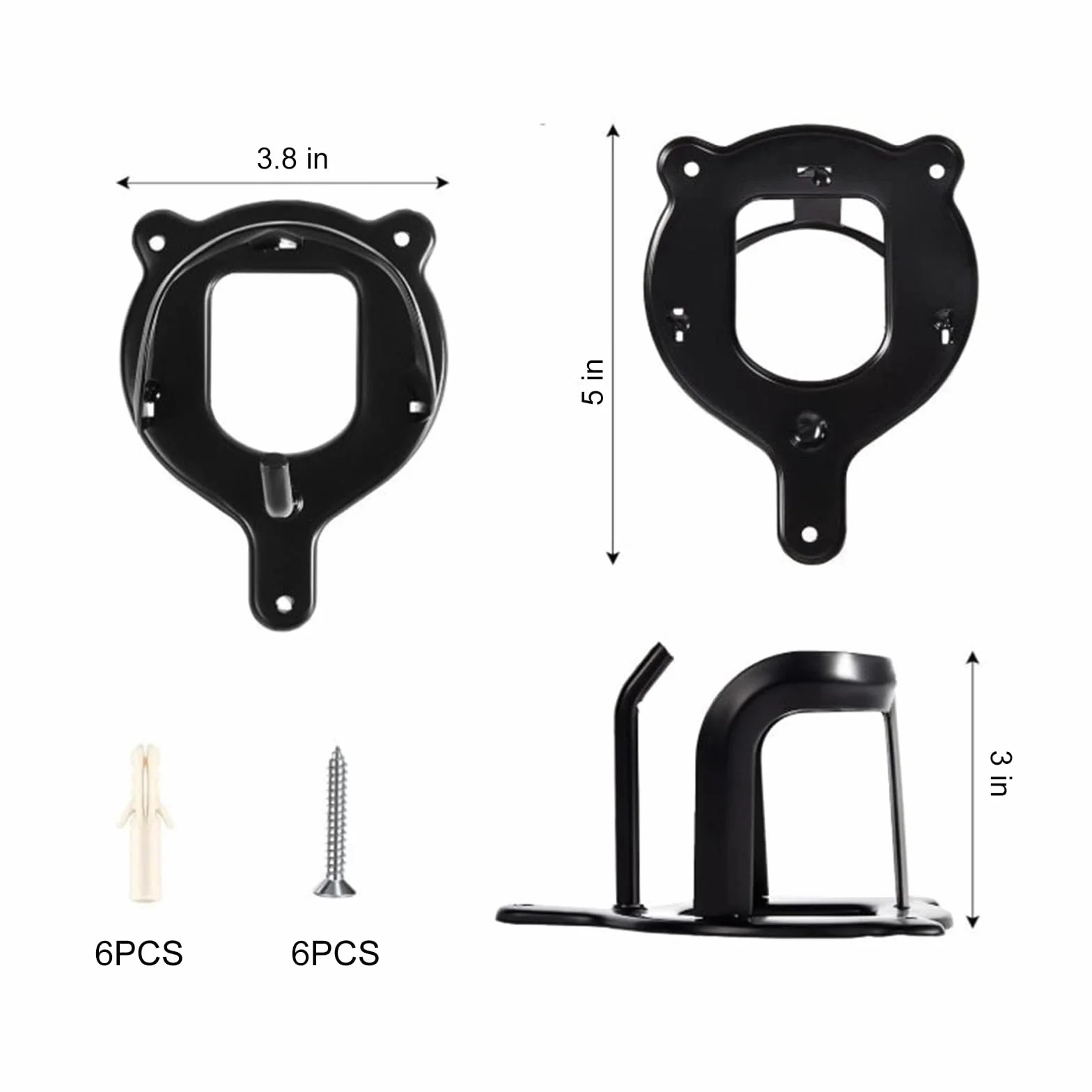 Kiuiom 2 Piezas Ganchos Para Bridas De Caballo,Soporte De Pared Caballo Con Tubos Y Tornillos,Colgador de arneses,Accesorios Riendas