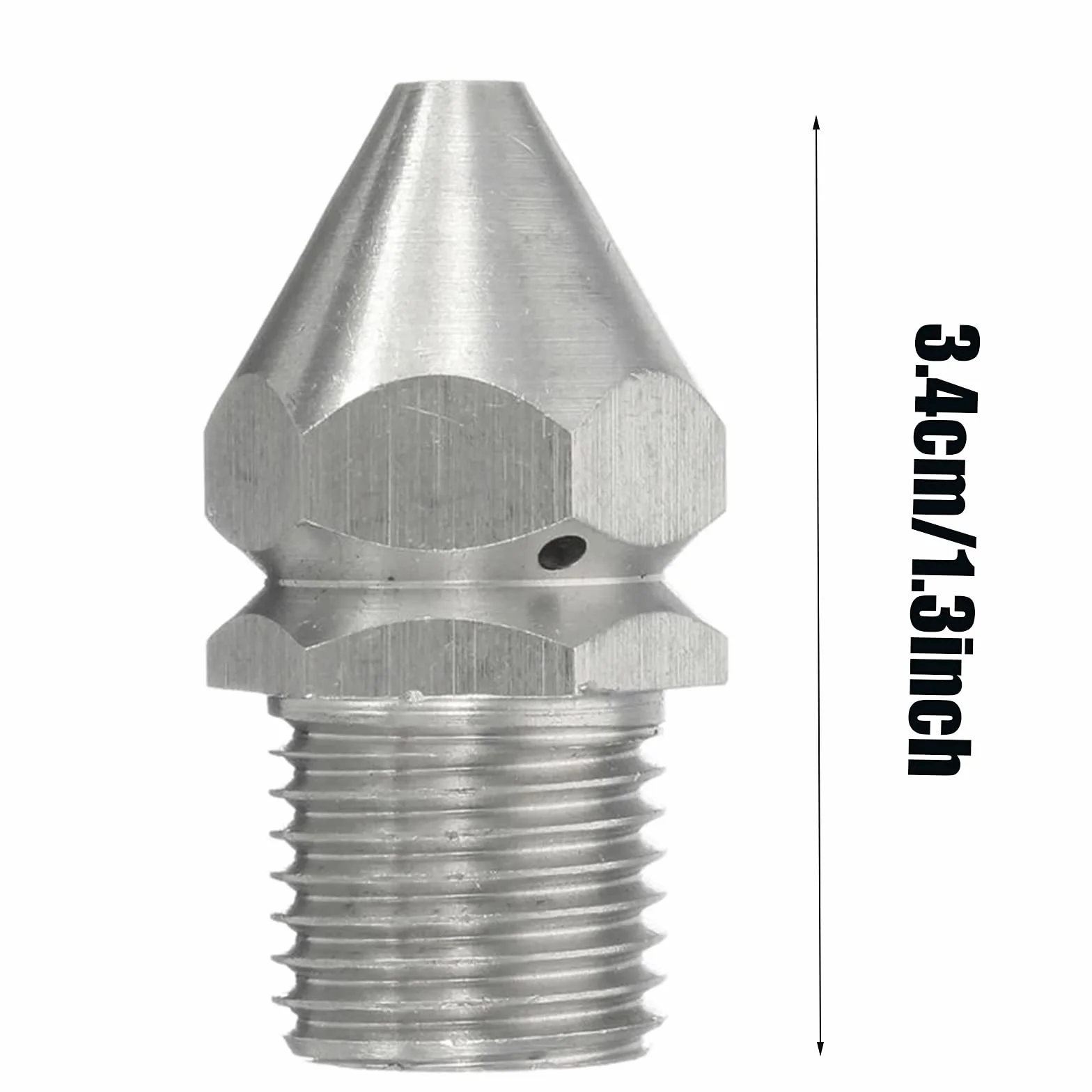 Boquilla de Limpieza de Alcantarillado Tubería de Limpieza de Alcantarillado a Presión Limpieza de La Boquilla de Drenaje de Acero Inoxidable Limpieza de Alcantarillado por Presión 1/4 Cable Exterior