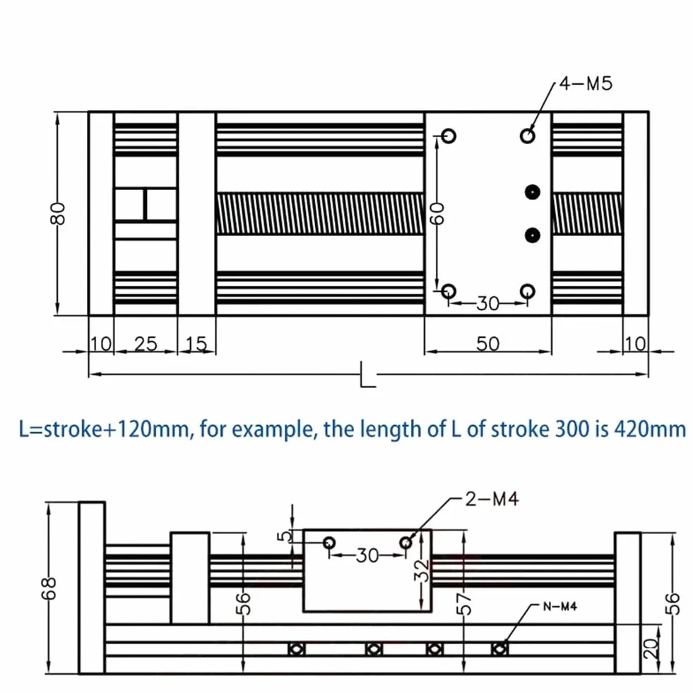 Guía lineal husillo bolas 1400 mm actuador eje manual CNC carpintería