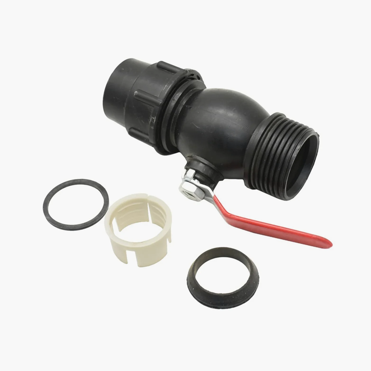 Adaptador de conector de manguera 20/25/32/40 / 50 / 63mm Tubería de agua plástica Conector rápido Válvula de bola Válvula de metal Faucet EDUCACIÓN FÍSICA Accesorios de válvulas de tubería
