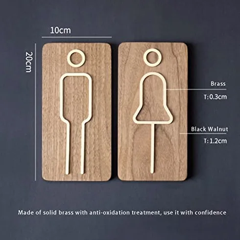 Letreros de baño for hombres y mujeres Letreros de baño Decoración Conjunto de figuras Señalización de baño