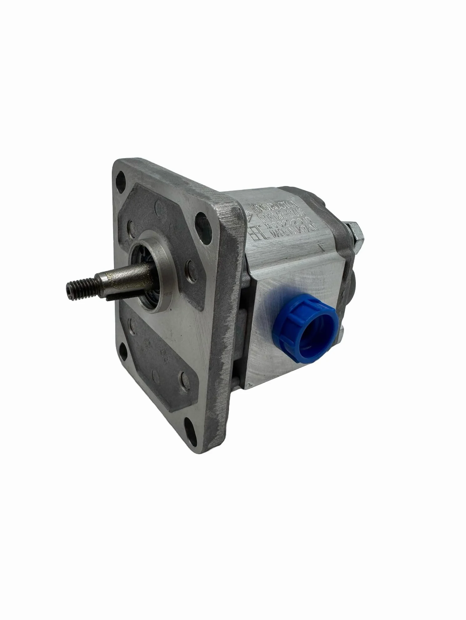 Bomba Hidraulica, 2,4 L/min (16 cc/rev), 250 Bar, Eje Cónico 1:8, Puertos Bridados GAS (BSP), Montaje Europeo Marca Hydrosila. Bomba para Tractor, Bomba para prensa Hidráulica