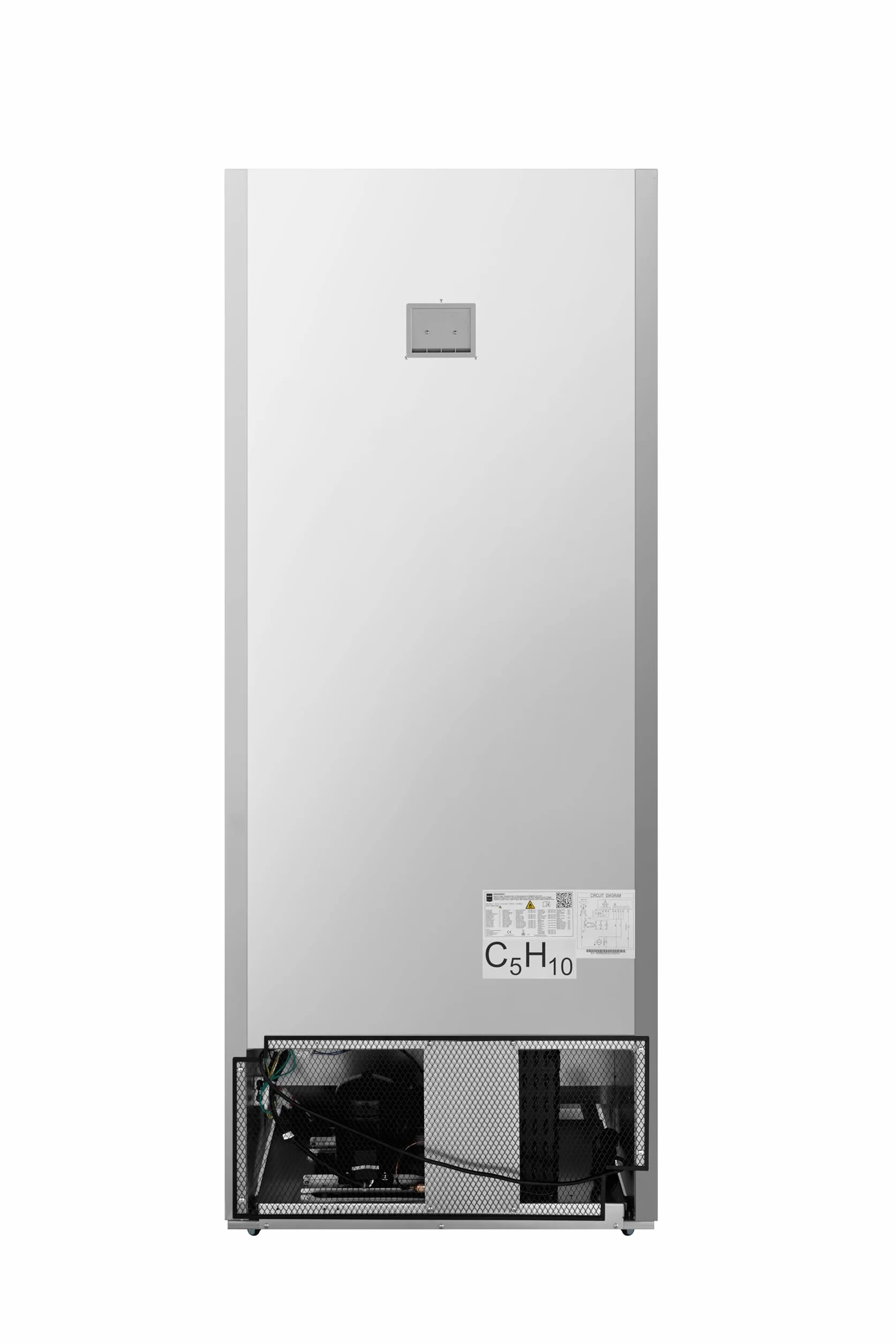 METRO Professional Congelador Vertical GFR6600SG 380 L 77.5x72x188.5 cm 5 Estantes Plata