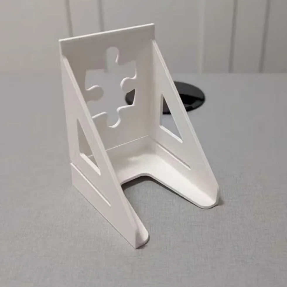 Soporte de caja de rompecabezas con base antideslizante, tablero de exhibición, organizador de plástico multifuncional (negro)