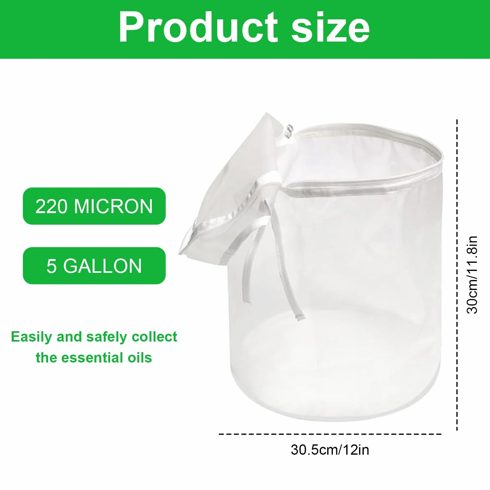 Bolsa de 5 galones de 220 micras para todas las masas, bolsas de hash de burbujas de esencia de extracción de bolsas con cremallera, adecuado para extracción de hierbas y producción de hash por